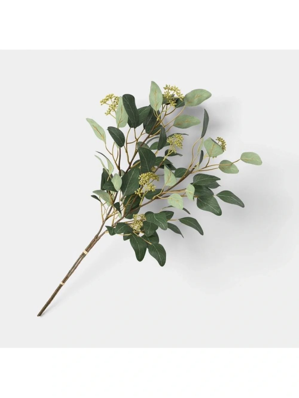 Set of Two Threshold Green Faux Willow Eucalyptus Spray with Buds , 27”